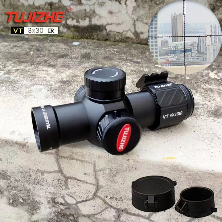 幽灵狐 GHOST FOX突击者短瞄VT PRO3x30 IR固定3倍瞄准器户外弓十字寻鸟倍镜13厘米 3X30 20MM低宽