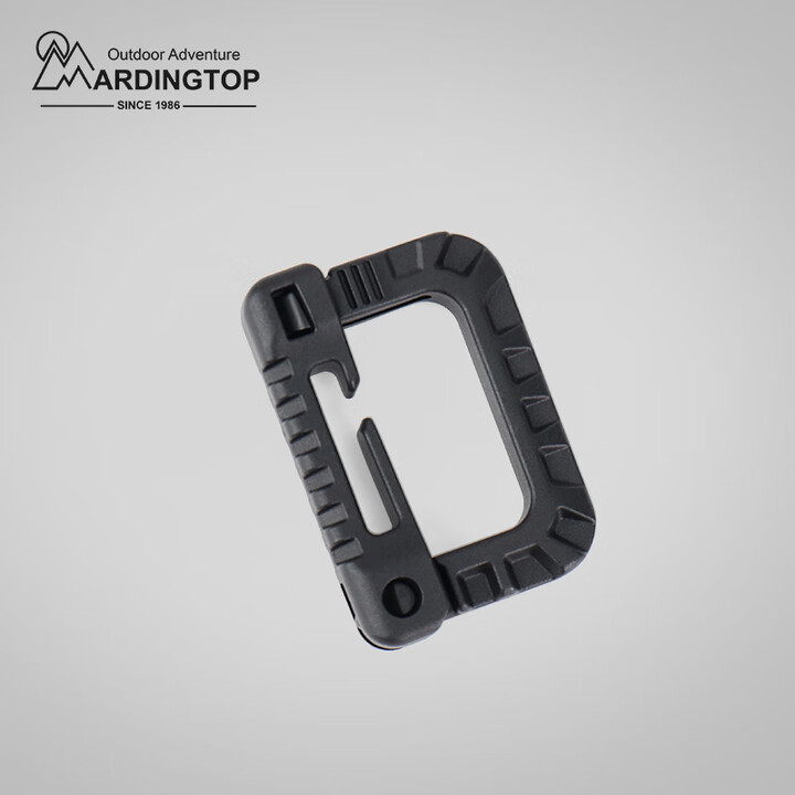 MARDINGTOP多功能molle织带扣乌金pom户外战术野营配件d型按压式快挂扣 黑色【4个装】