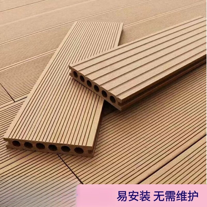 定制木塑户外生态木地板长条防水防腐WPC塑木地板14530圆孔实心 标价为1米长度单价【图片 价格 品牌 报价】-京东