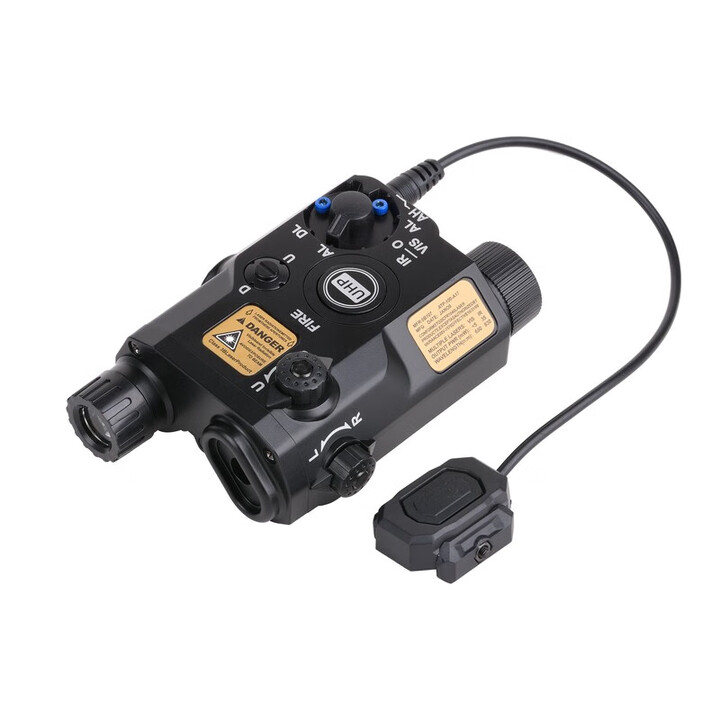 PEQ-15绿镭射红外线激光指示器爆闪手电可调鼠尾玩具多功能战术盒 ABS黑色红外线+手电【鼠尾可调】