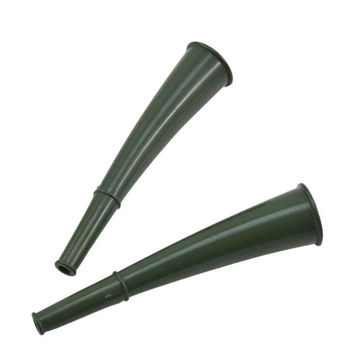 君品行绿色羊角哨信号喇叭 塑料户外救生口哨小喇叭（羊角哨）CFJ-3398