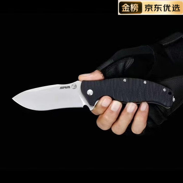 外销款三刃木1006户外折叠刀随身高硬度进口彩色刀柄便携式水果刀 黑色