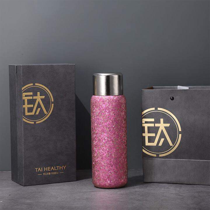 匡迪（DKADI）纯钛焖泡保温杯茶水分离钛杯户外便携饮水杯大容量杯子 冰花---深情红 450ml【图片 价格 品牌 报价】-京东