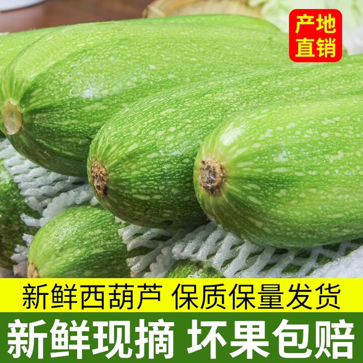 苏北农家西葫芦新鲜蔬菜小占瓜三月瓜自种场地生瓜整箱批发 3斤【图片 价格 品牌 报价】-京东