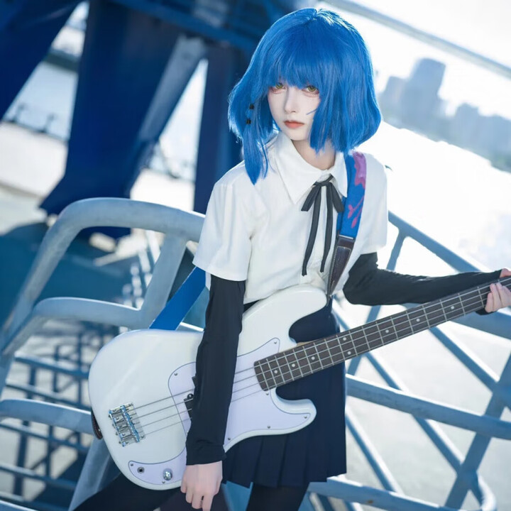 橙芯乐园山田凉cos服周边孤独摇滚动漫后藤一里喜多郁代cosplay二次元卡通 山田凉cos短袖衬衫+绀色领绳 XL【图片 价格 品牌 报价】-京东