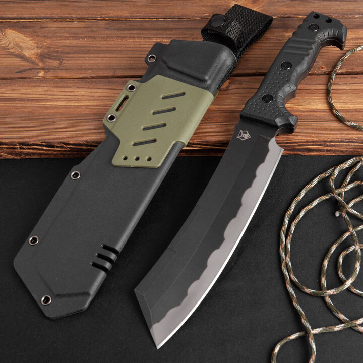 俄罗斯熊头开路者DC53钢材砍柴刀登山户外求生刀高硬度一体龙骨刀 开拓者绿色