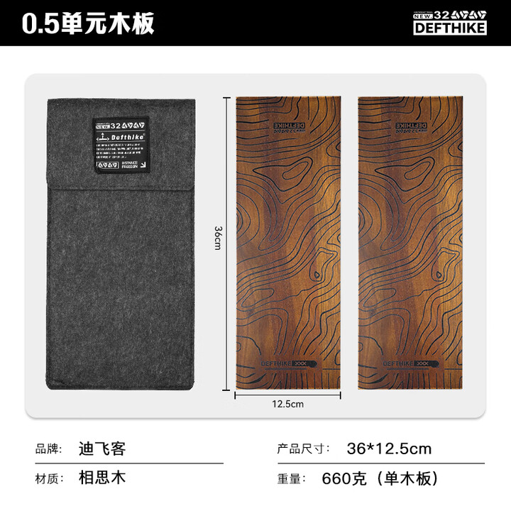 迪飞客户外露营拓展桌面配件IGT半单元木板模块IGT桌面组件套装战术装备 0.5单元木板2片/套