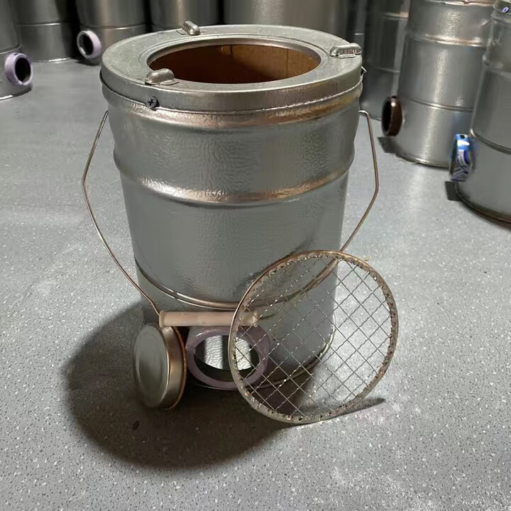 京悠雨新款蜂巢炭炉子农村烤火炉老式煤炭炉取暖炉家用小号柴火炉烧烤炉 2节煤球炭炉(25厘米高)+烤网