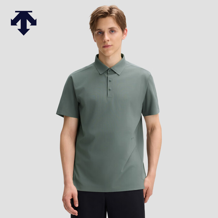 DESCENTE迪桑特DUALIS系列都市通勤男士短袖POLO衫 GY-Sedona Sage XL (180/100A)【图片 价格 品牌 ...