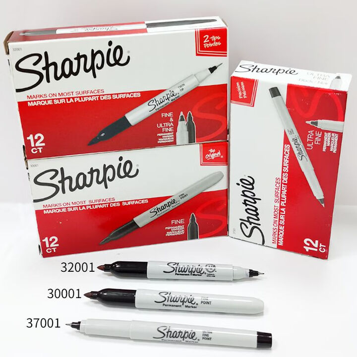 三福整盒sharpie马克笔32001防水速干无尘实验室单双头记号笔 37000 12支/盒4盒起拍 0.5mm【图片 价格 品牌 报价】-京东