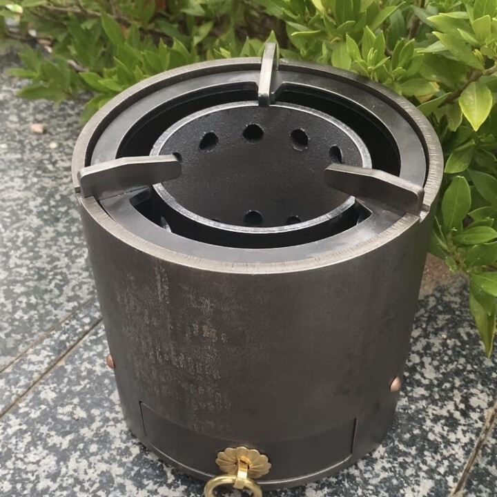 糜岚（MieLanat）抖音同款炭火炉复古取暖铸铁小圆炉气化户外炭茶炉便携式小钢 圆炉直径14厘米高度14厘米(重7.3