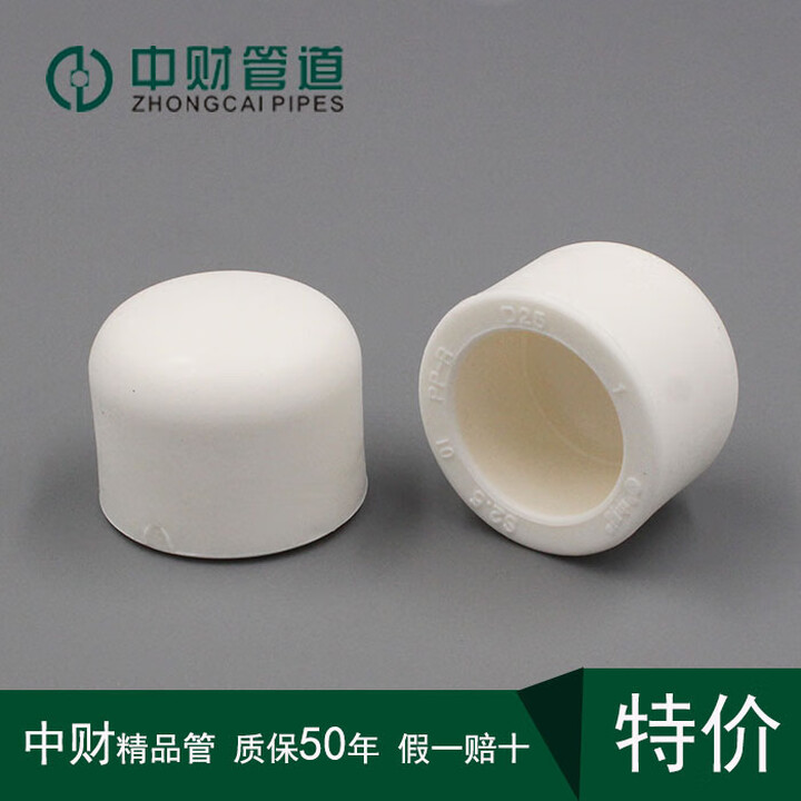 中财ppr热水管ppr水管ppr管件管堵闷头管帽20/25/32/40/50/63白色 D20【图片 价格 品牌 报价】-京东