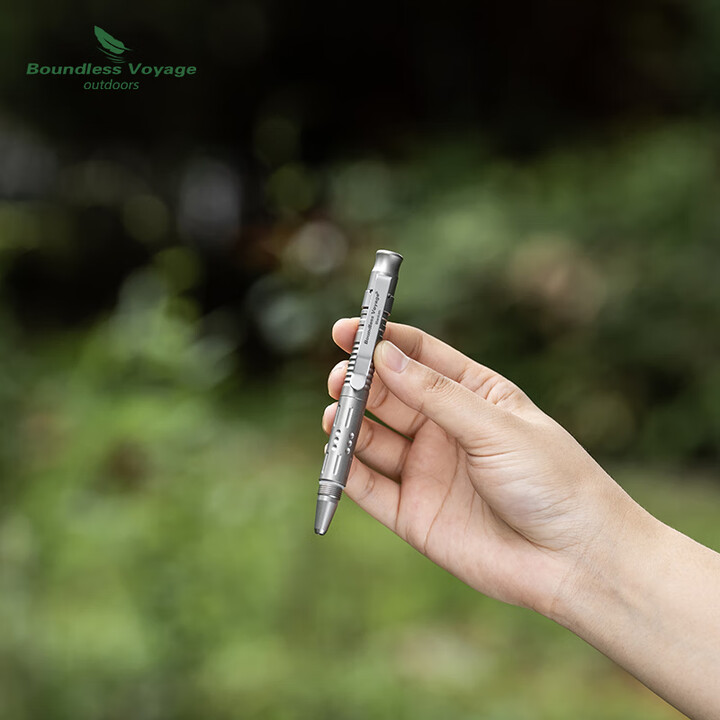 必唯纯钛户外求生口哨战术笔便携式随身防身工具多功能破窗器书写 Ti9025O