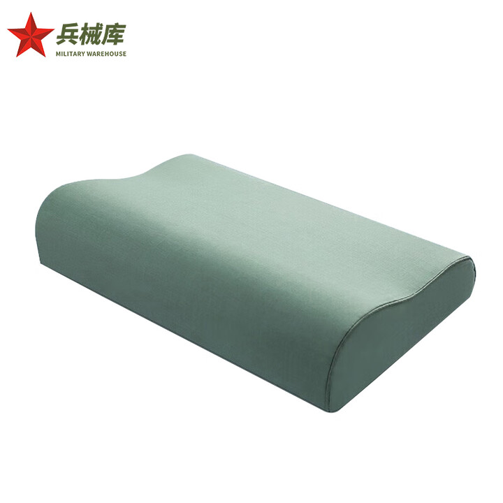 兵械库军绿枕头 硬质棉枕高低枕单人宿舍部学生用 京仓速发