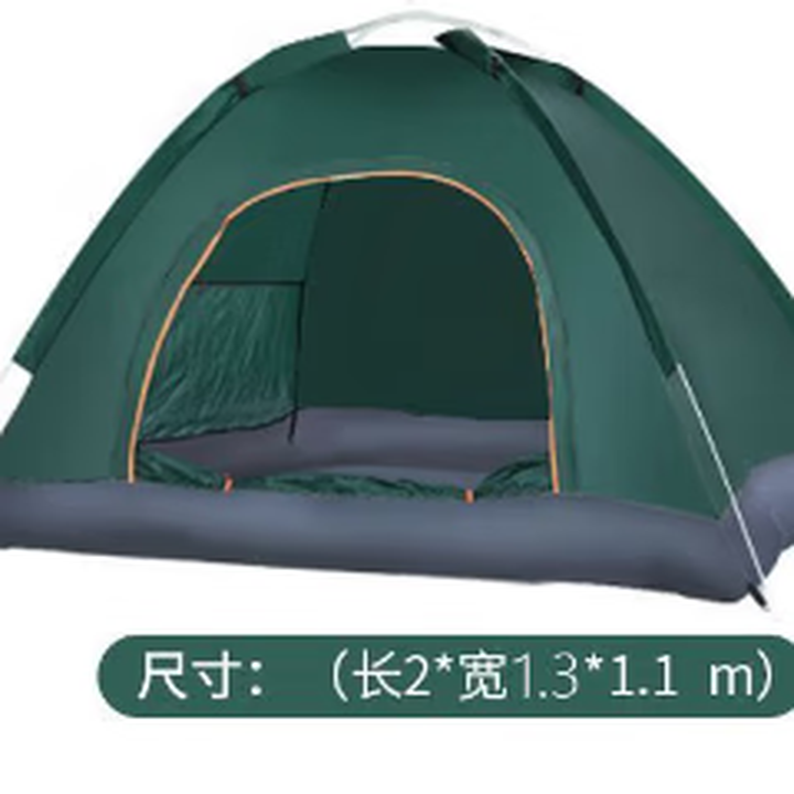 糜岚（MieLanat）帐篷户外露营轻便休闲家用室内小房子儿童全自动充气 1-2人单开门墨绿色