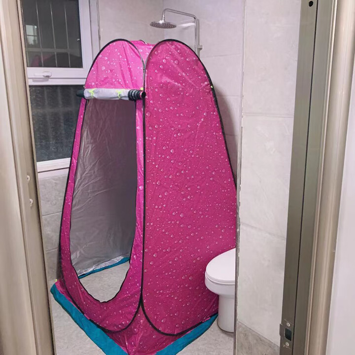 MI 小米椒户外折叠马桶车载便携式帐篷野营厕所简易露营移动自驾游野外更衣 单人洗澡1.0红水滴3窗花洒位