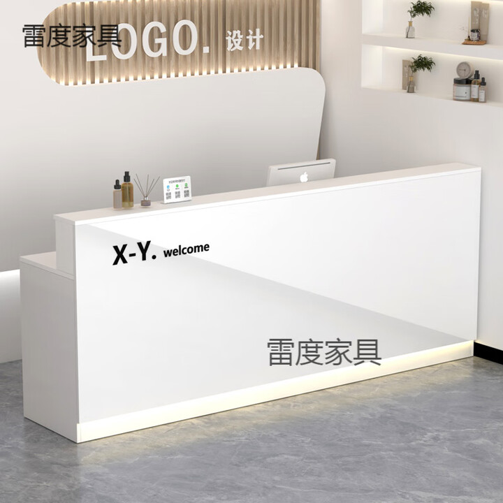 游复吟前台桌前台桌接待台迎宾台简约现代定制服装店理发店收银台柜台吧 烤漆亮光 白 240x60x100cm【图片 价格 品牌 报价】-京东