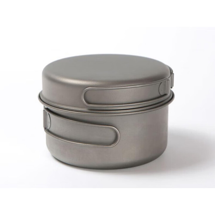 苏泊尔（SUPOR）户外纯钛折叠锅碗野营钛套ml便携具加厚露营野炊不野餐l炒锅必唯 1000ML套锅