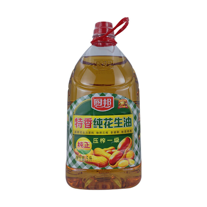 5L厨邦特香花生油一级物理压榨小瓶家庭装食用油非调和桶装家用 5L5升特香花生油1瓶25年8月产【图片 价格 品牌 报价】-京东