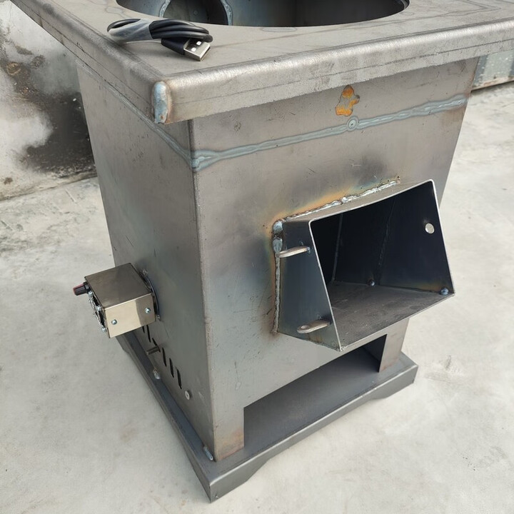 无烟气化新款炉子家用烧煤烧柴气化炉新款取暖做饭一体炉二次反烧 方形多功能气化反烧取暖做饭炉（风机款）