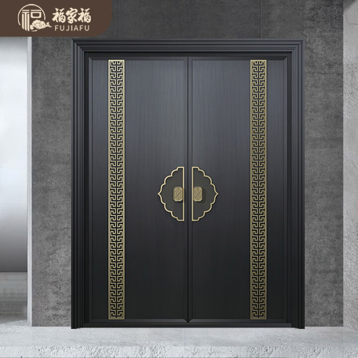 FJF 福家福农村自建房大门庭院门别墅入户门双开门铜门豪华门定制 款式1（每平方价格）【图片 价格 品牌 报价】-京东