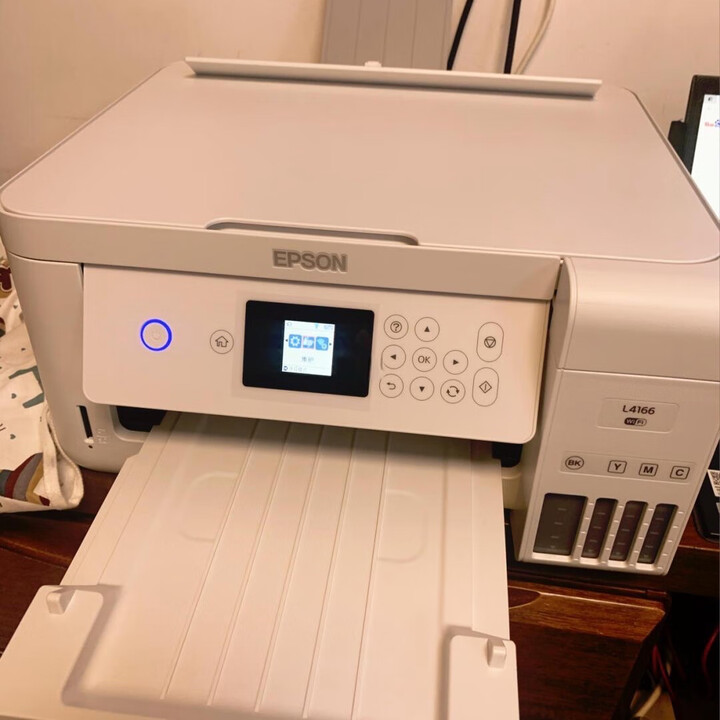 爱普生爱普生L1118L3118L4158L4168L3158家用办公打印机连供彩色 L4166L4165白色自动双面