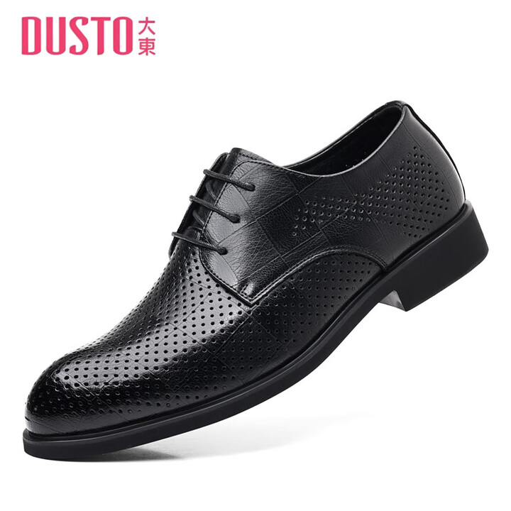 Dusto Rana 大东(dusto)皮鞋男夏季透气英伦商务正装皮鞋休闲镂空打孔皮凉鞋洞洞鞋男士 镂空黑色款 43【图片 价格 品牌 报价】-京东