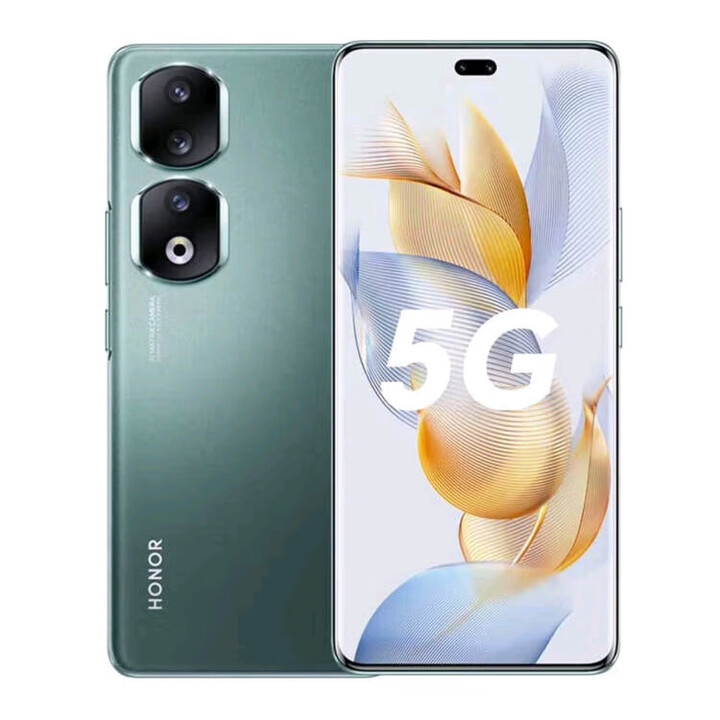 荣耀（HONOR）90pro全网通5G超清2亿像素长续航5000毫安大音量曲屏拍照手机护眼 墨玉青 16GB+256GB 单机+第三方品牌充电器+店保1年