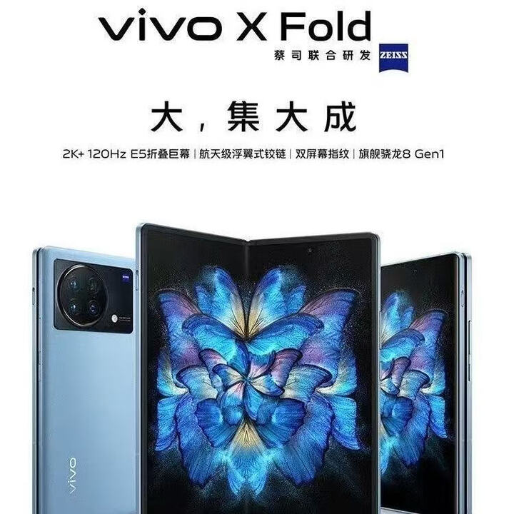 vivoX Fold双屏幕指纹骁龙8折叠屏手机梧桐灰 晴山蓝 套餐一完美屏99.新12GB+256GB