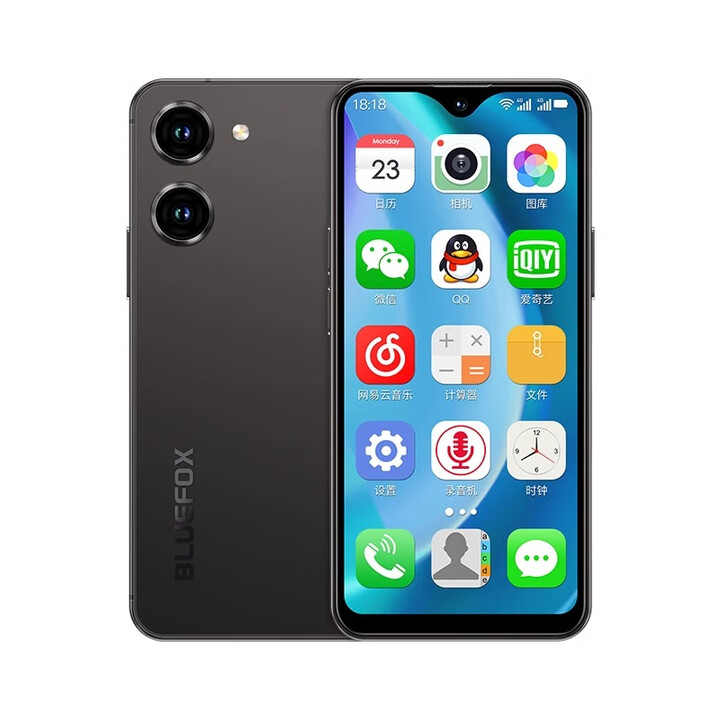 蓝狐（BLUEFOX）/蓝狐（数码）通4G迷你网红卡片智能小屏 幻影黑 4G通_官方标配_6GB+128GB