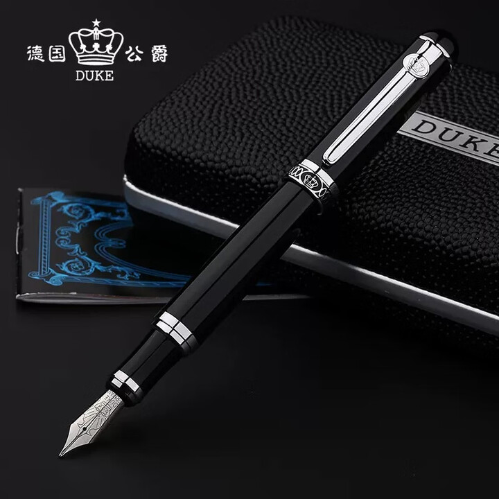DUKE 免费刻字 德国公爵D2金属签字宝珠水笔礼品 笔商务签字笔免费刻字 公爵D2银夹钢笔0.5【图片 价格 品牌 报价】-京东