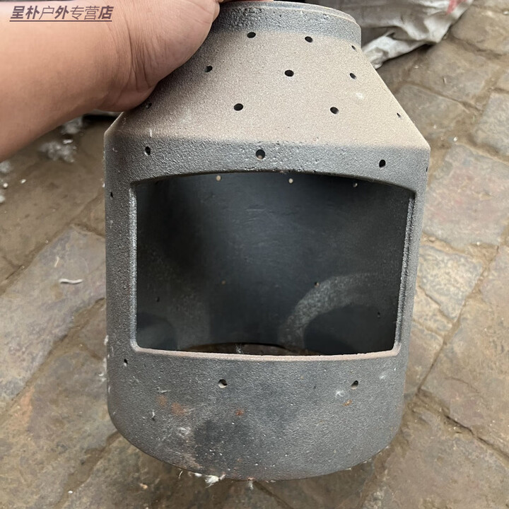 婕茵桐炉子家用柴煤两用 铁制加大煤气罐内胆一体成型添柴取暖炉 炉胆高度30直径24厘米铸铁