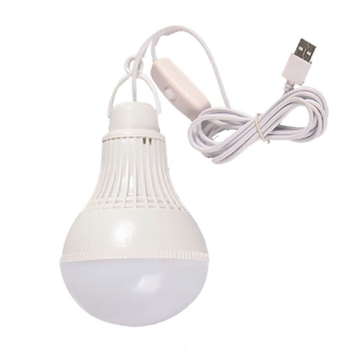 芮帕学生宿舍灯露营灯带开关灯摆摊灯充电宝低压照明 9瓦白光2米线带一档开关