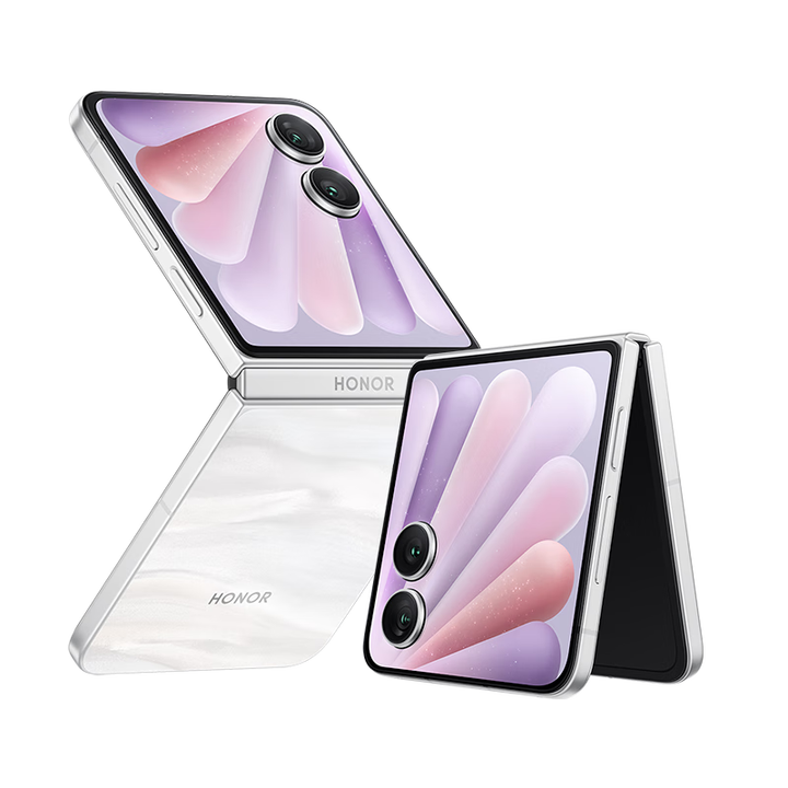 荣耀（HONOR）【24期免息】Magic V Flip2 小折叠5G手机 2025上市新品 AI 2亿 月影白 12GB+512GB