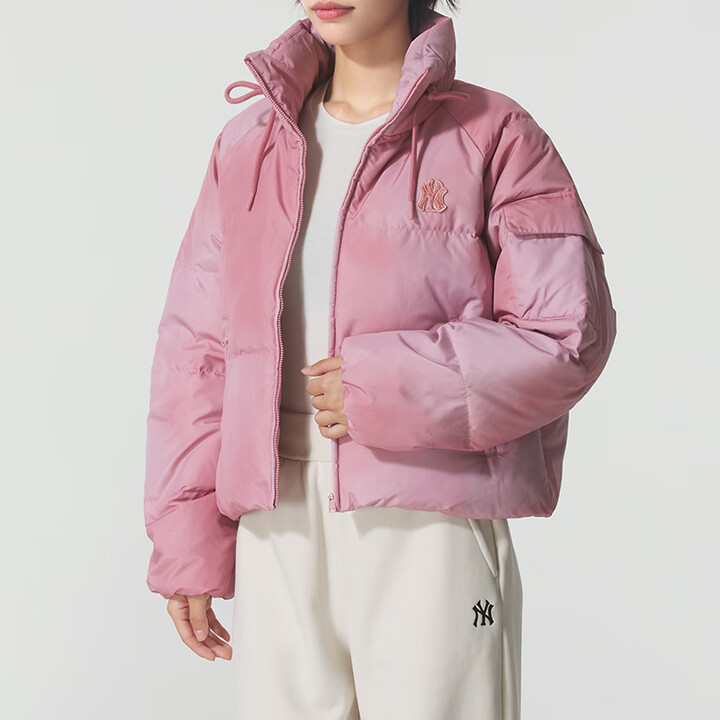 【美职棒(MLB)运动羽绒服】MLB羽绒服女装 防寒保暖运动休闲服宽松舒适立领夹克外套 M【行情 报价 价格 评测】-京东
