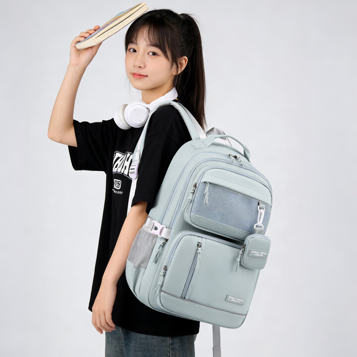 【Edison高中生书包2486#】Edison爱迪生高中生书包女护脊减负反光防泼水初中大容量旅行背包2486-3【行情 报价 价格 评测】-京东