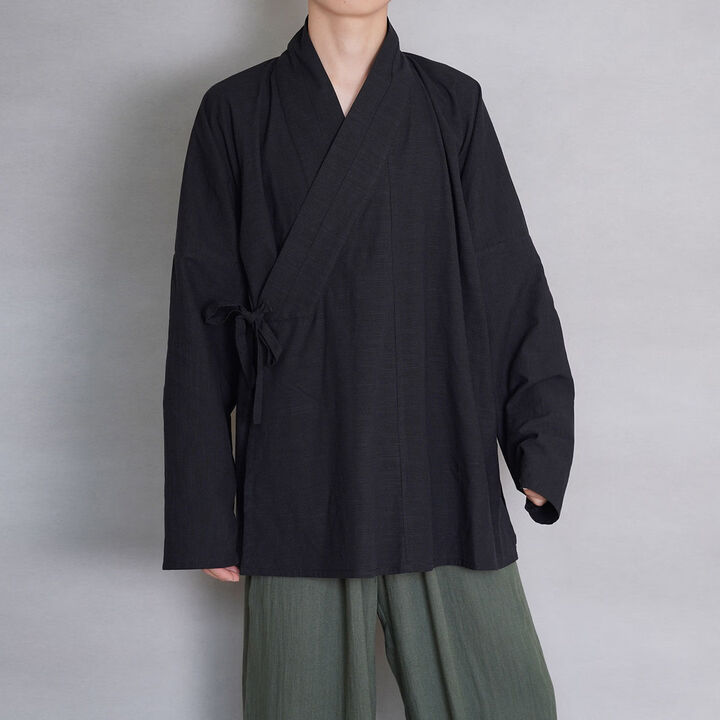 中式服装青山渐 明制传统交领汉服窄袖短衫素色横卧领长袖秋冬男 黑色 S【图片 价格 品牌 报价】-京东