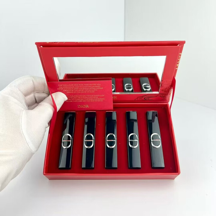 迪奥dior马年口红小样礼盒套装mini五件套999#760中小样840生日礼物 迪奥马年细管口红五件套226+120+390+168+550 ...