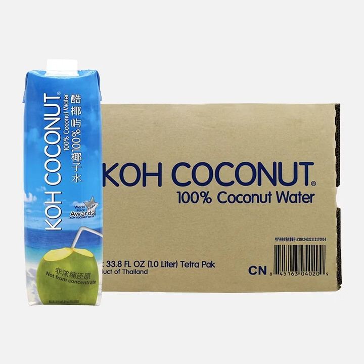 酷椰屿(Koh coconut)泰国进口纯椰子水 椰子汁1Lx12瓶装0脂肪nfc 2瓶装【图片 价格 品牌 报价】-京东