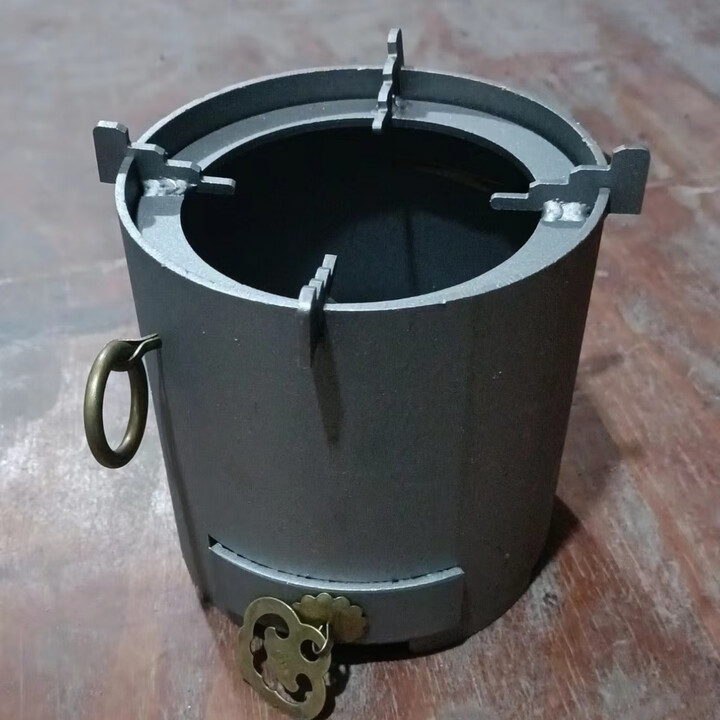 玮贤围炉煮茶户外铸铁煮茶炉碳钢烧碳酒精家用木炭碳炉烧水钢炭取暖 140*140*3mm单炉