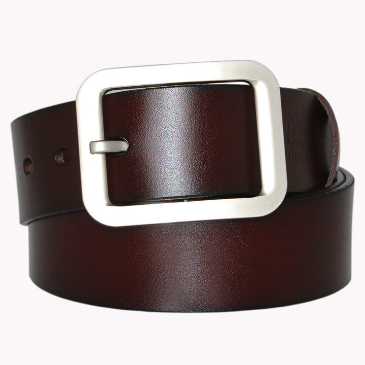 酷麦情侣款男士真皮皮带 加长大码 女士牛皮腰带窄裤带宽 休闲百搭