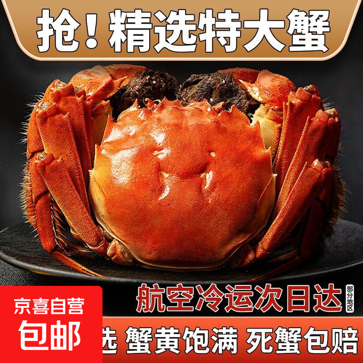 太湖大闸蟹鲜活礼盒螃蟹河蟹公蟹巨大蟹聚会螃蟹河蟹6公5两母 公蟹6两8只装【图片 价格 品牌 报价】-京东