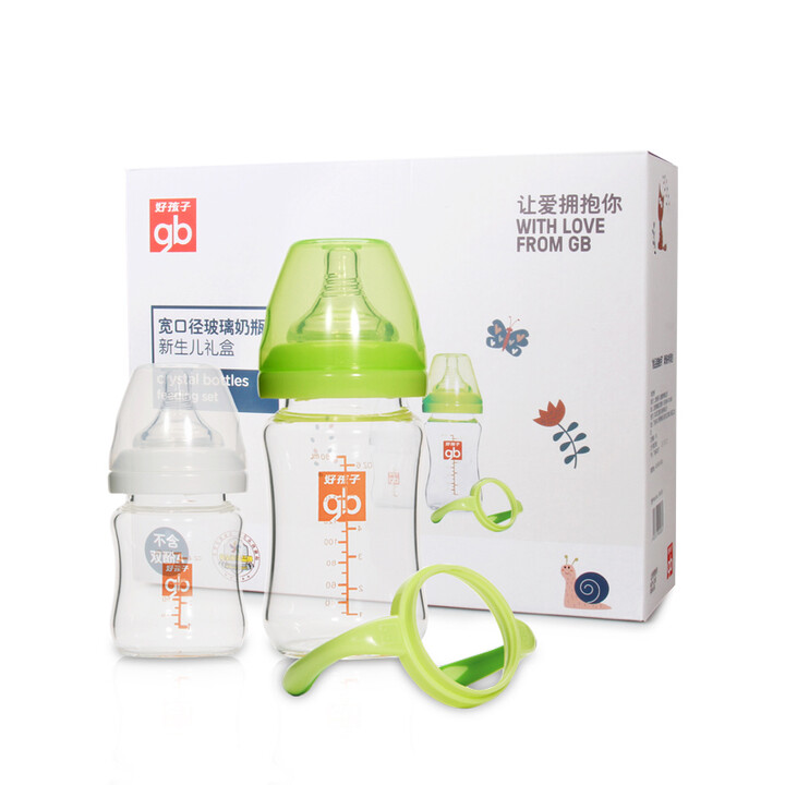 gb好孩子 婴儿玻璃奶瓶 新生儿 宽口径奶瓶 玻璃奶瓶 S号...