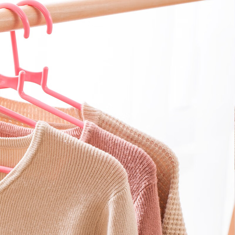 茶花（CHAHUA） 茶花塑料衣架家用成人衣撑凉衣架挂钩无痕衣柜晾衣服架子 【15只】颜色随机