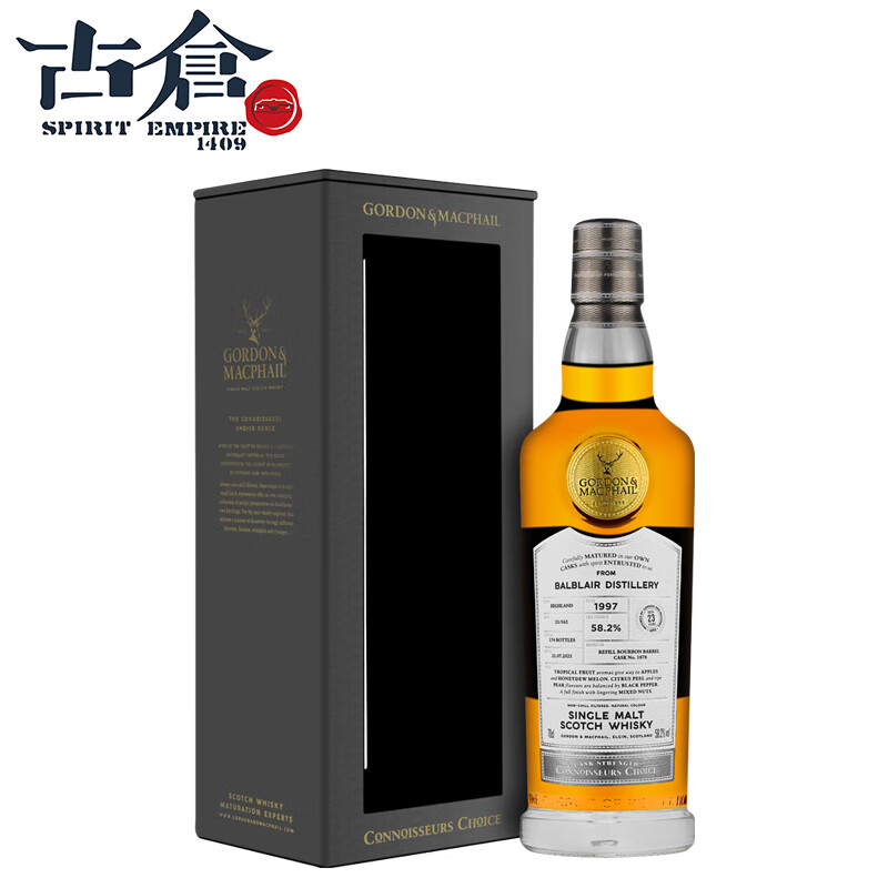 麦克菲尔（Macphail）古仓单桶 GM CC 巴布莱尔 1997 58.2° #1878（再注波本桶）