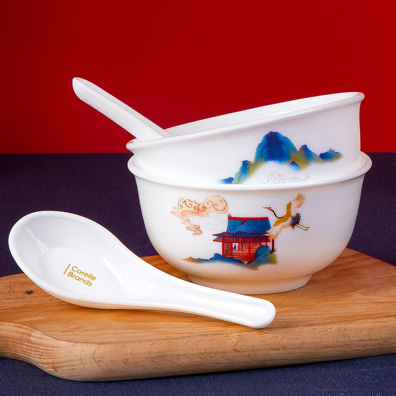 康宁餐具 冰萃玲珑 盛世鸣和餐具 冰萃玲珑盛世鸣和餐具4件套 4头