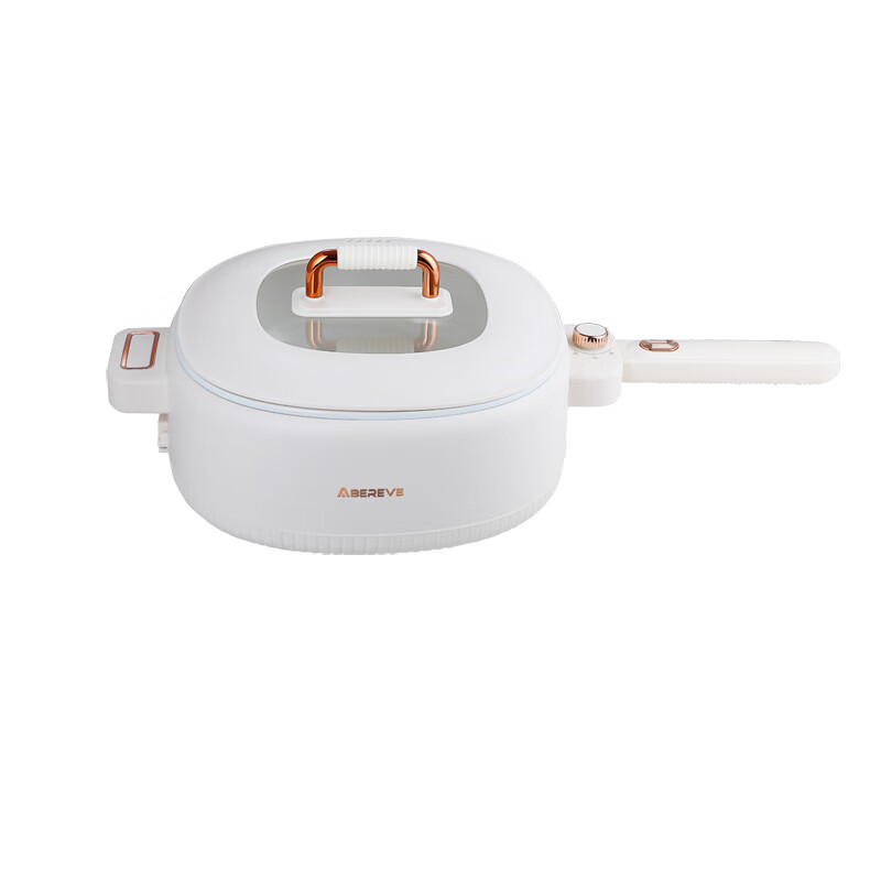 Abereve艾贝丽多功能锅4.5L蒸煮一体锅1500W大火力电炒锅火锅专用涮烤锅【分体式手柄】ABL-DYG45
