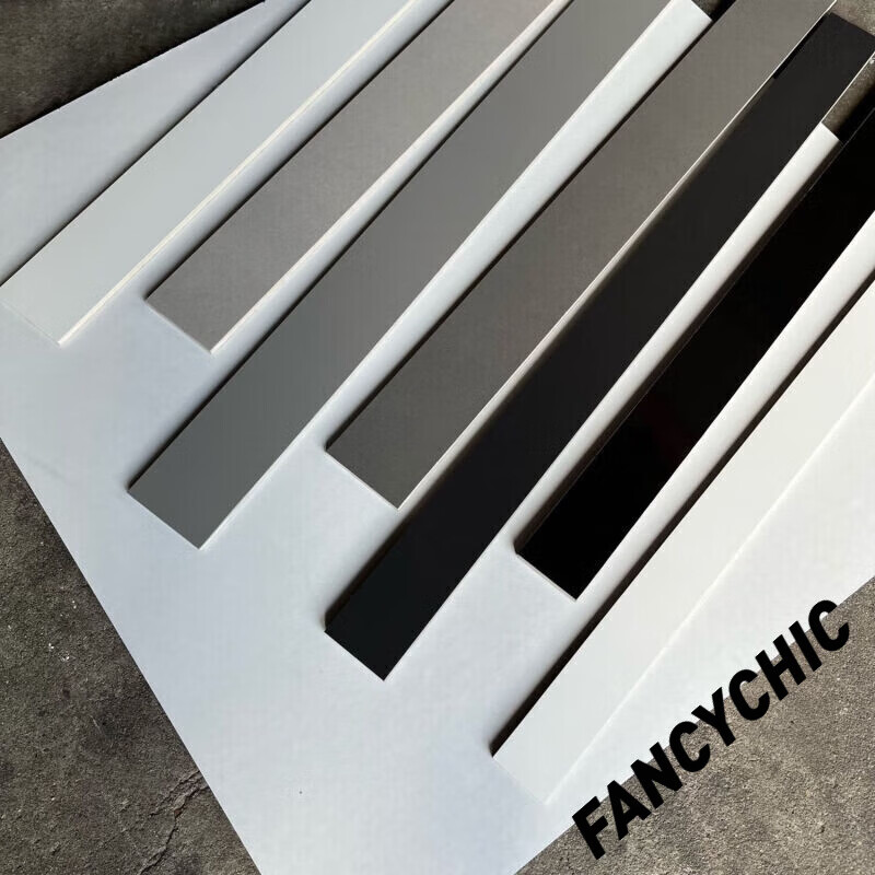 FANCYCHIC瓷砖踢脚线全瓷素色柔光纯色网红地脚线极简风线条收边装饰边岩板