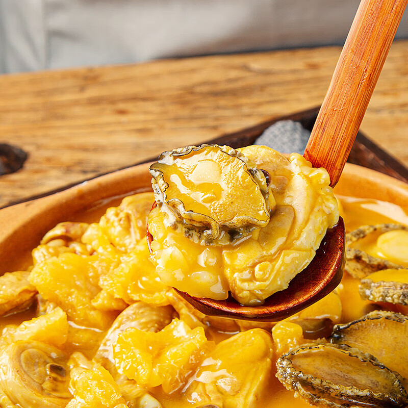 聚春园官方金汤鲍鱼花胶鸡加热即食佛跳墙食材火锅海鲜港式菜肴预制菜 鲍鱼花胶鸡1300g*1