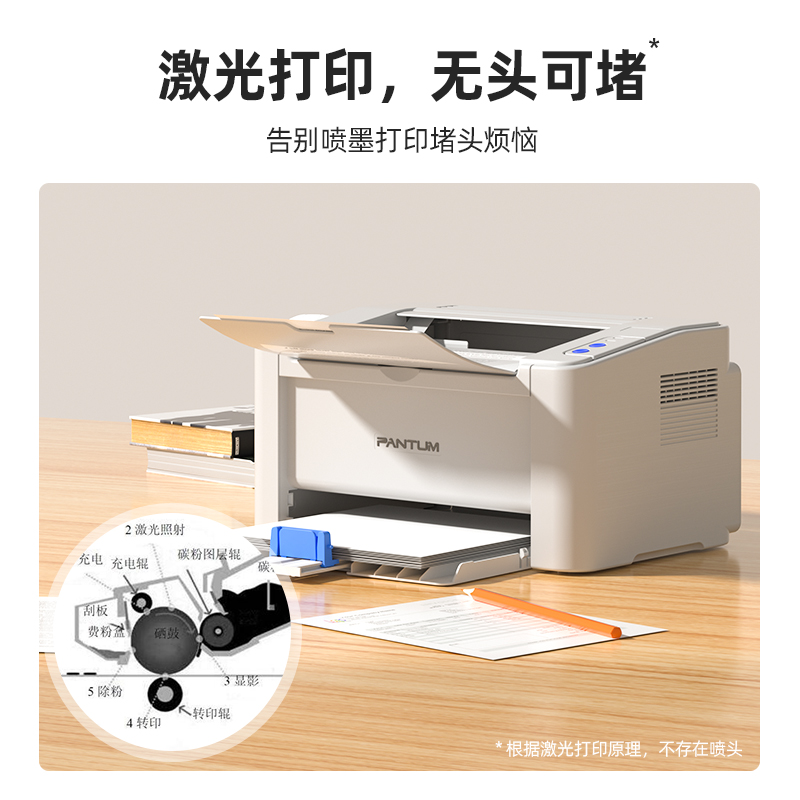 奔图（PANTUM）P2206W黑白激光打印机 家用小型无线打印机